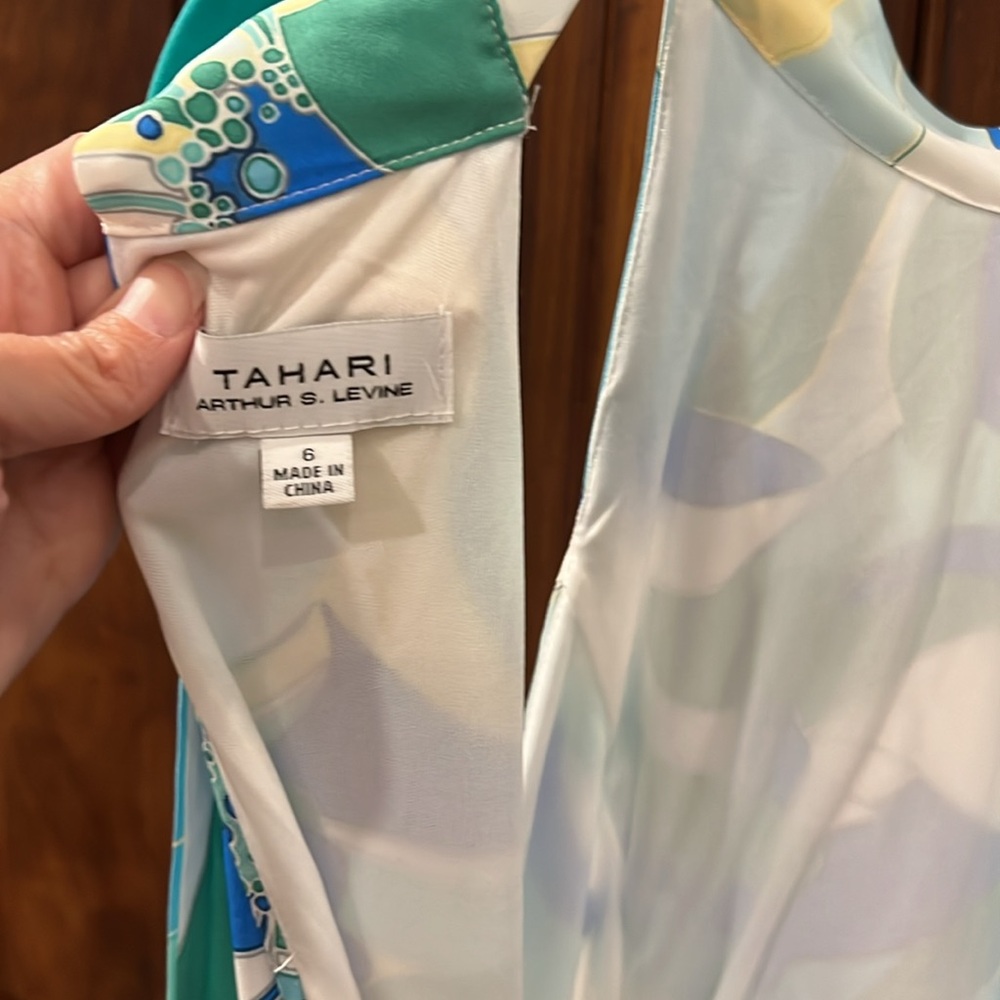 Tahari sleeveless mock neck midi dress NEW - Picture 7 of 7